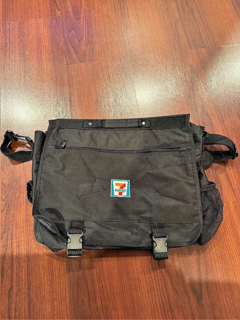 7/11 Embroidered Satchel Bag